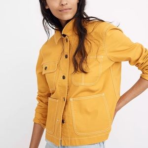 Madewell Cropped Chore Jacket in Tungsten Yellow
